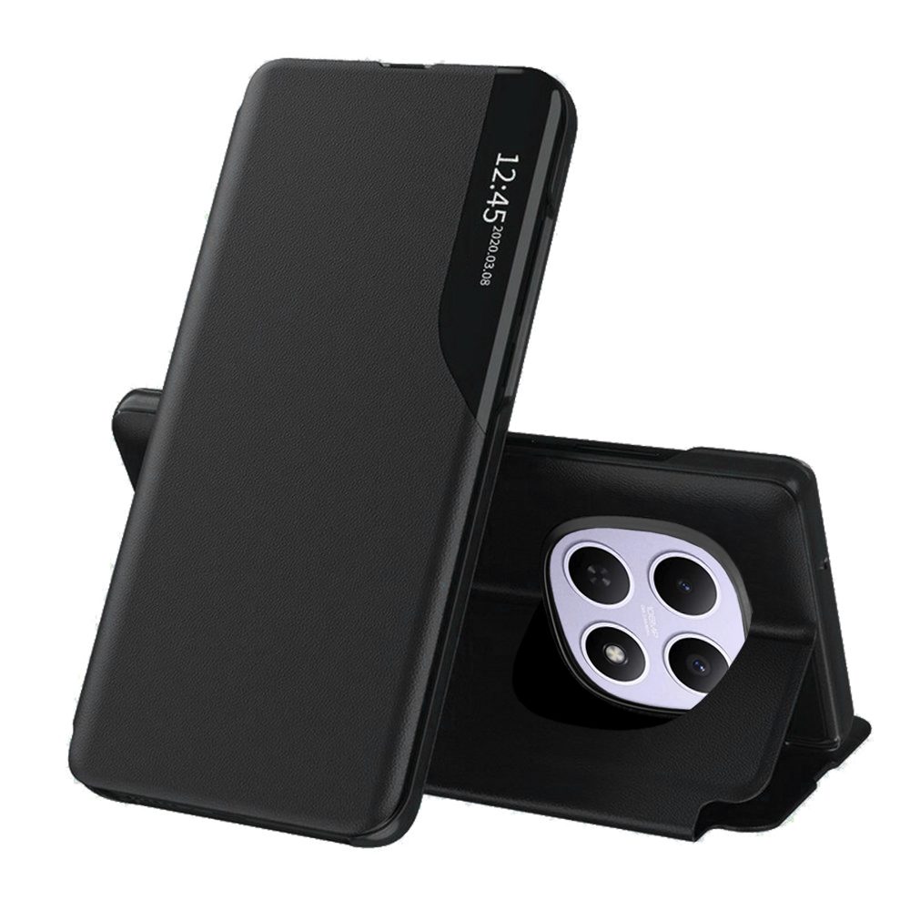 Levně Eco Leather View Case, Xiaomi Redmi Note 15 5G / Poco M8 5G, černé