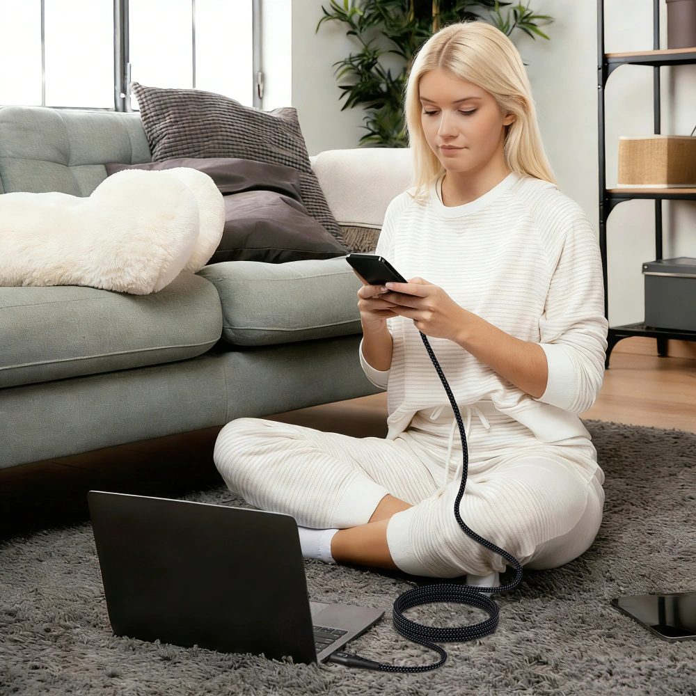 Tech-Protect UB11T UltraBoost kábel USB-C, PD240W/QC3.0, 2m, čierny