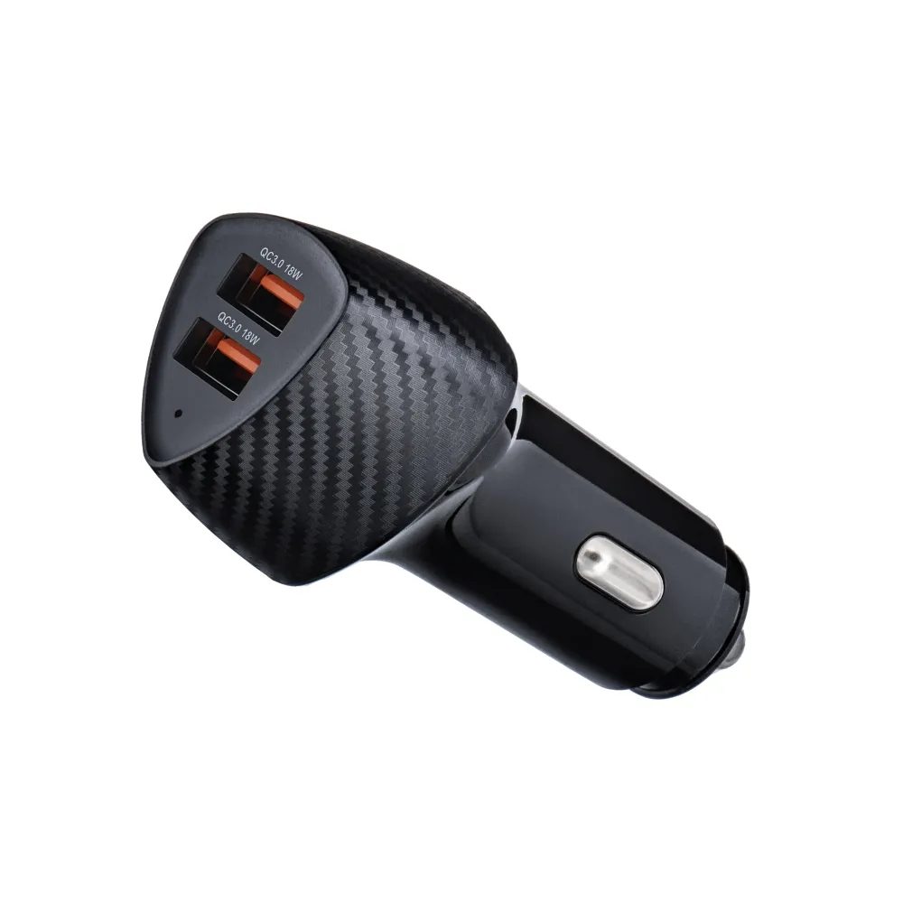 Forcell Carbon Car Adapter 2x USB QC 3.0 18W, CC50-2A36W, črn