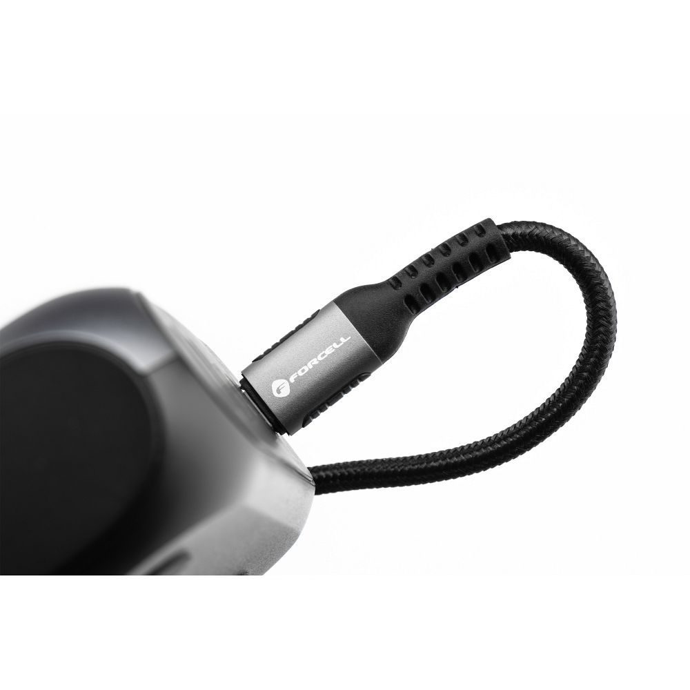 Forcell F-Energy kábel USB-C - USB-C, QC4.0, PD, 5A ,100W, 0,25 m, čierny