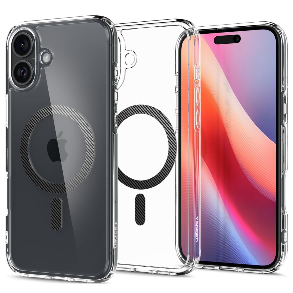 Levně Spigen Ultra Hybrid Mag s MagSafe, iPhone 16, carbon fiber