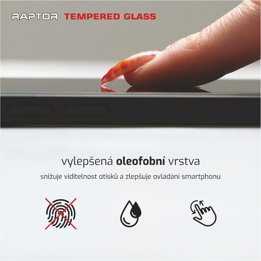 Swissten Raptor Diamond Ultra Clear 3D Kaljeno Steklo, Motorola E20, črno