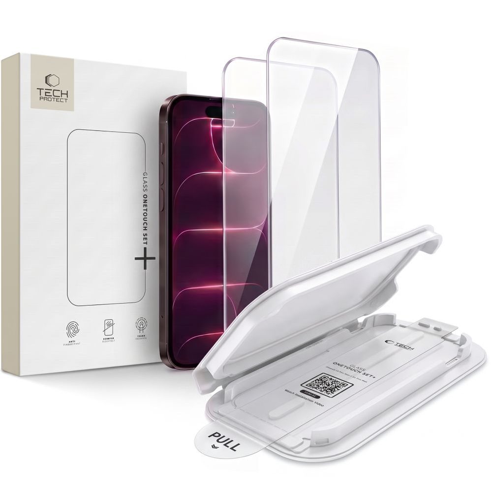 Tech-Protect OneTouch Set+ 2 Folii de Sticlă Securizată, iPhone 17 Pro Max / 18 Pro Max