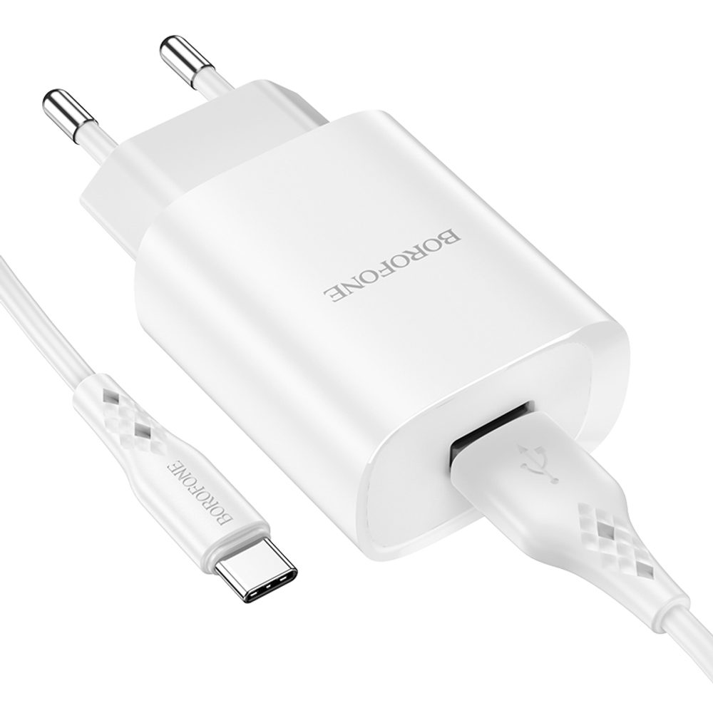 Borofone nabíjačka BN1 Innovative - USB - USB C, 2,1A, biela