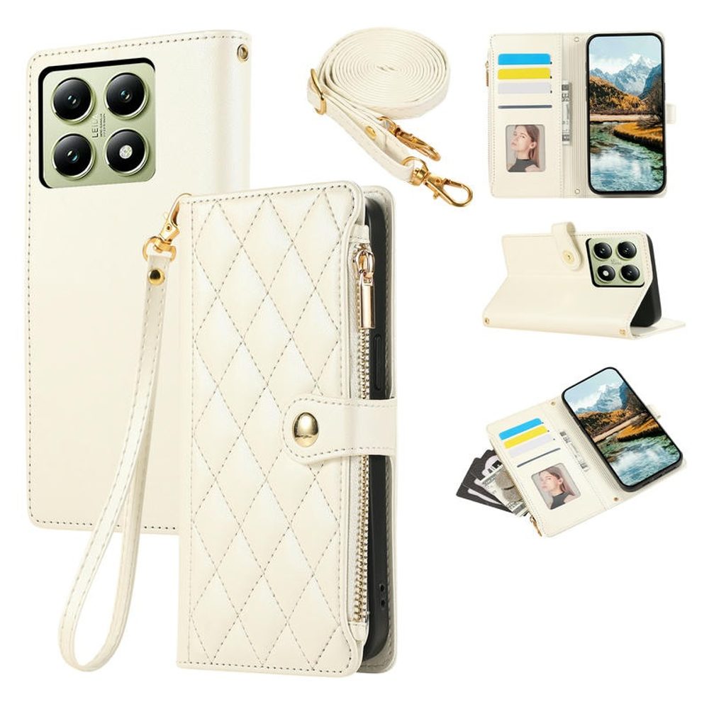 Levně Glamour pouzdro, Xiaomi 14T Pro, bílé