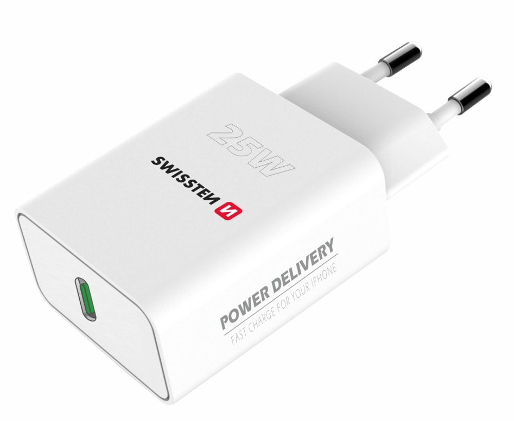 Mrežni Adapter Swissten PD 25W Za IPhone I Samsung, Bijeli