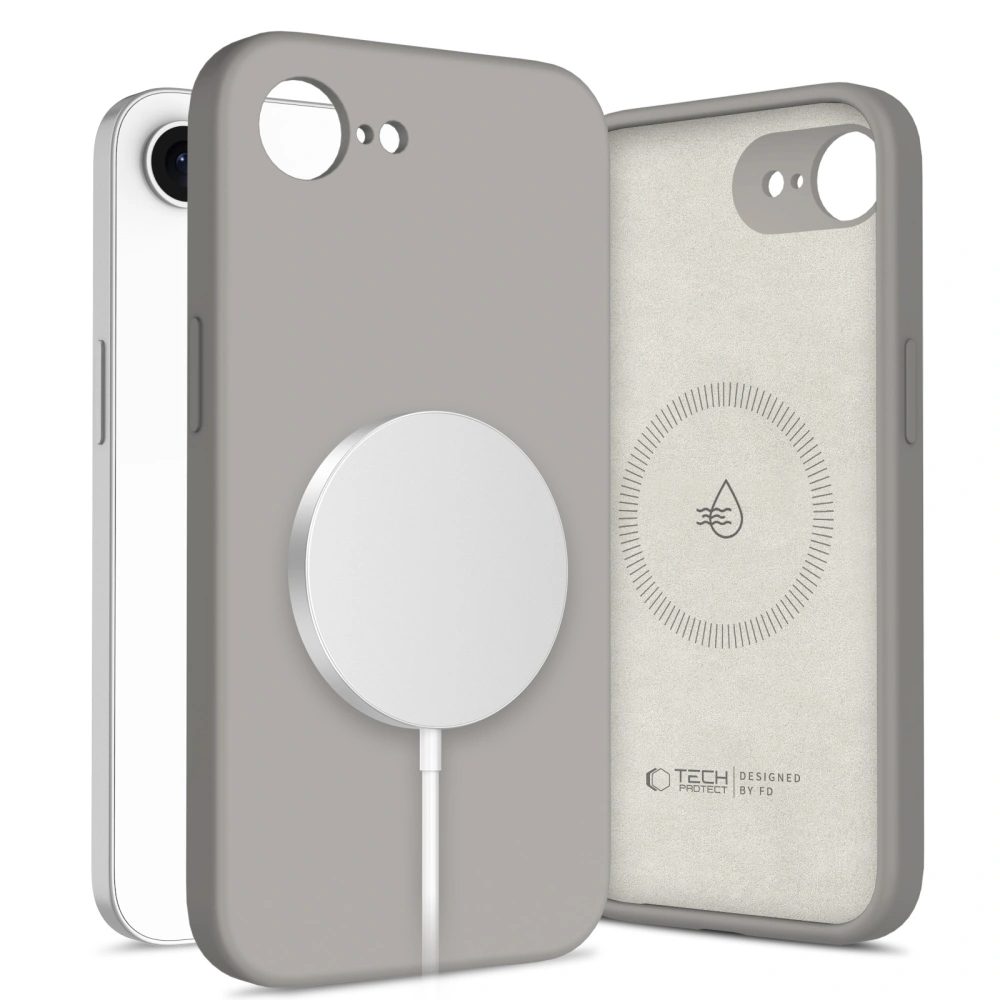 Tech-Protect Liquid Silicone MagSafe, iPhone 16e, szürke