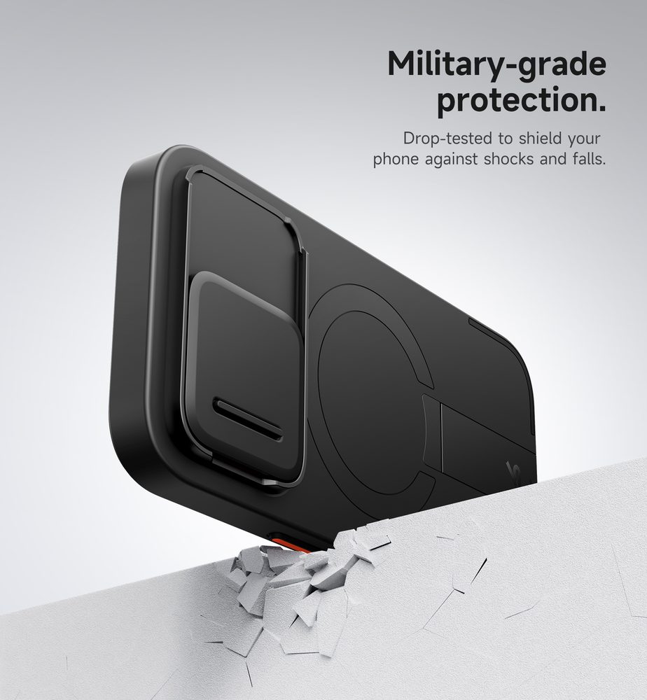 Suritch MagSafe Kickstand Camprotector obal iPhone 14 Pro, čierny