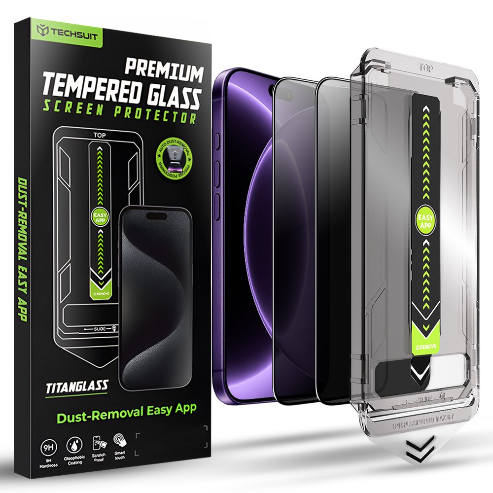 Techsuit TitanGlass Privacy, iPhone 18 Pro, 2 bucăți