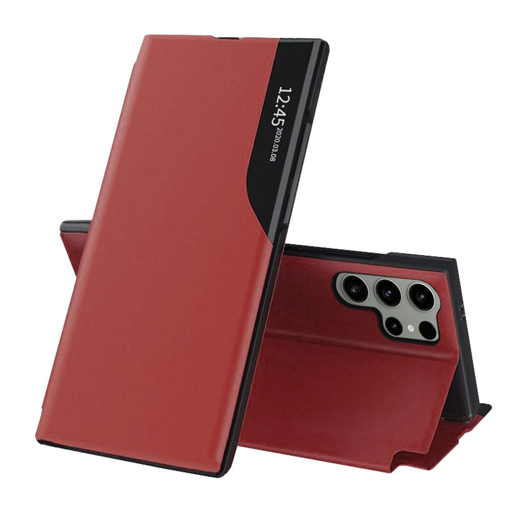 Eco Leather View Case, Samsung Galaxy S25 Ultra, piros