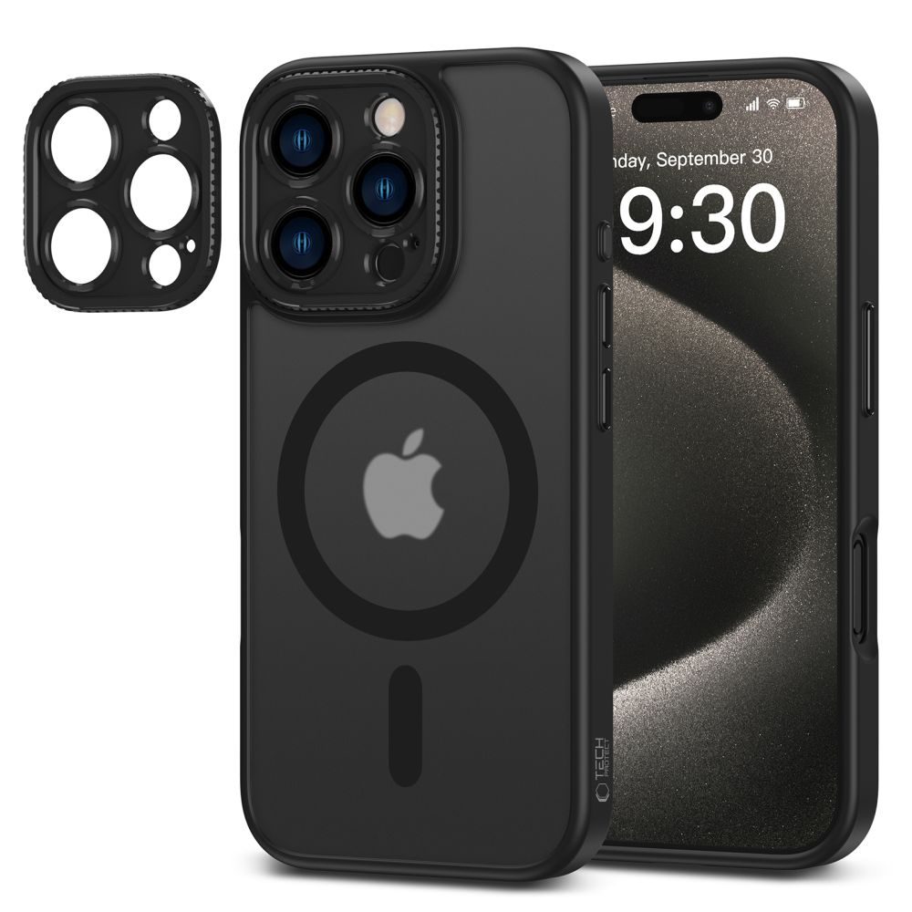 Levně Tech-Protect MagCam MagSafe, iPhone 16 Pro, černý matný