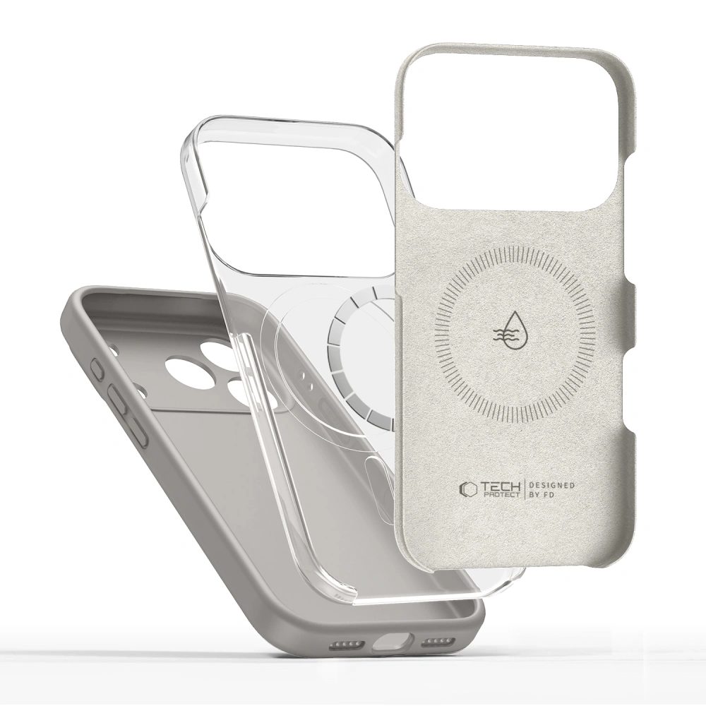 Tech-Protect Silicone MagSafe, iPhone 17 Pro, šedé