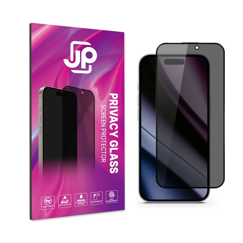 JP Privacy Tvrdené sklo, iPhone 16, čierne
