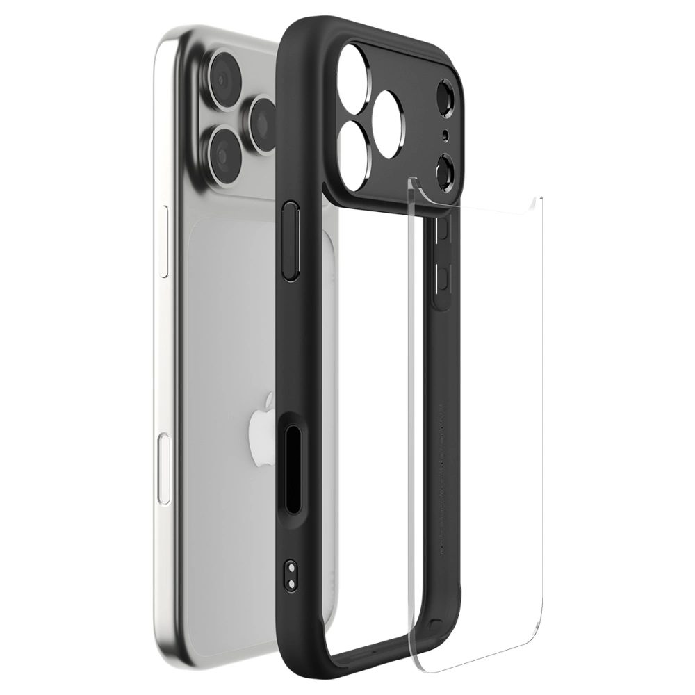 Spigen Ultra Hybrid kryt na mobil, iPhone 17 Pro, čierny