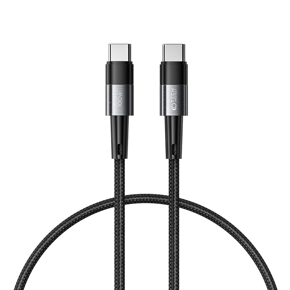 Tech-Protect UltraBoost USB-C kábel, PD100W/5A, 0,25m, szürke