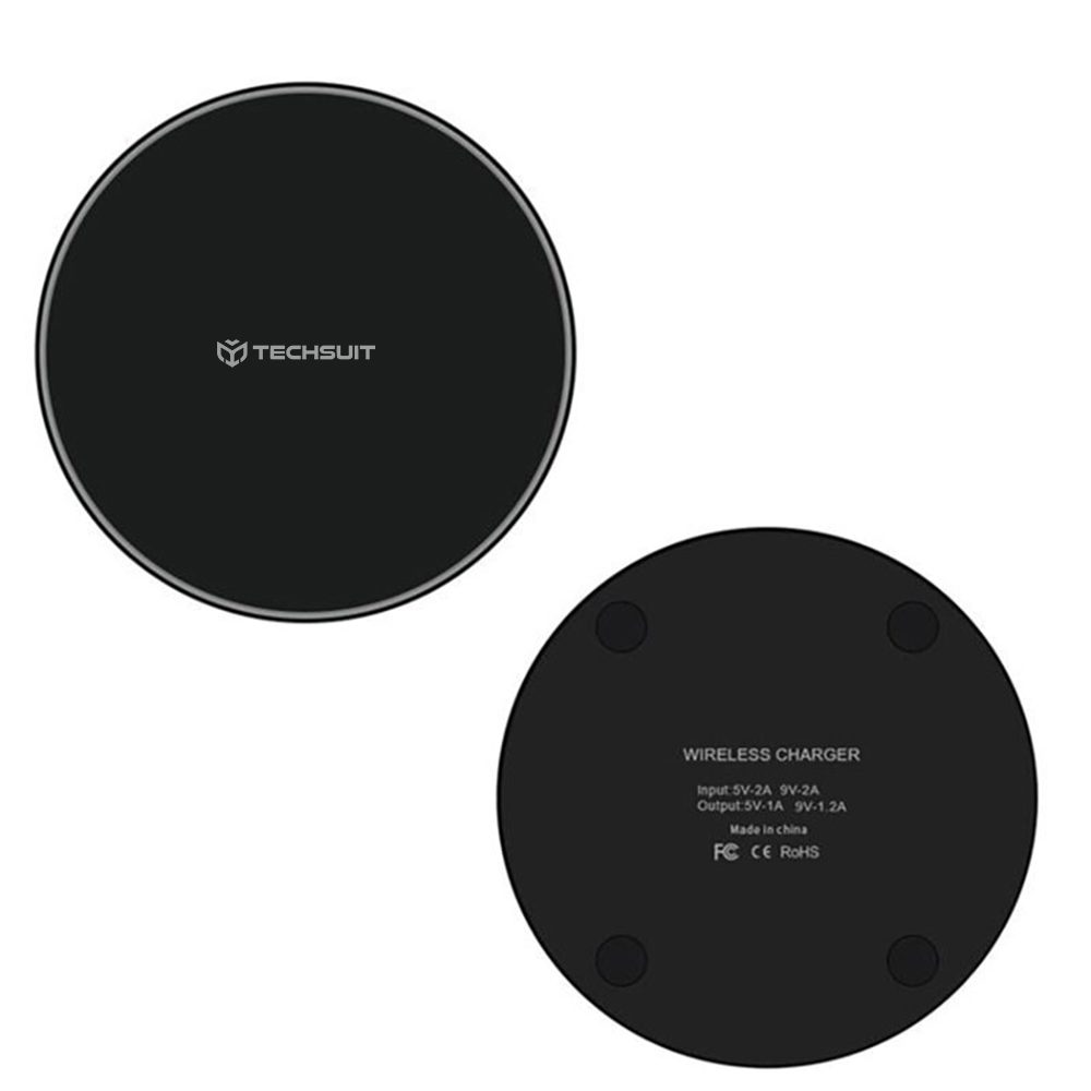 Techsuit Premium Bezdrôtová Nabíjačka CHWR002, RGB Farby, 10W, čierna