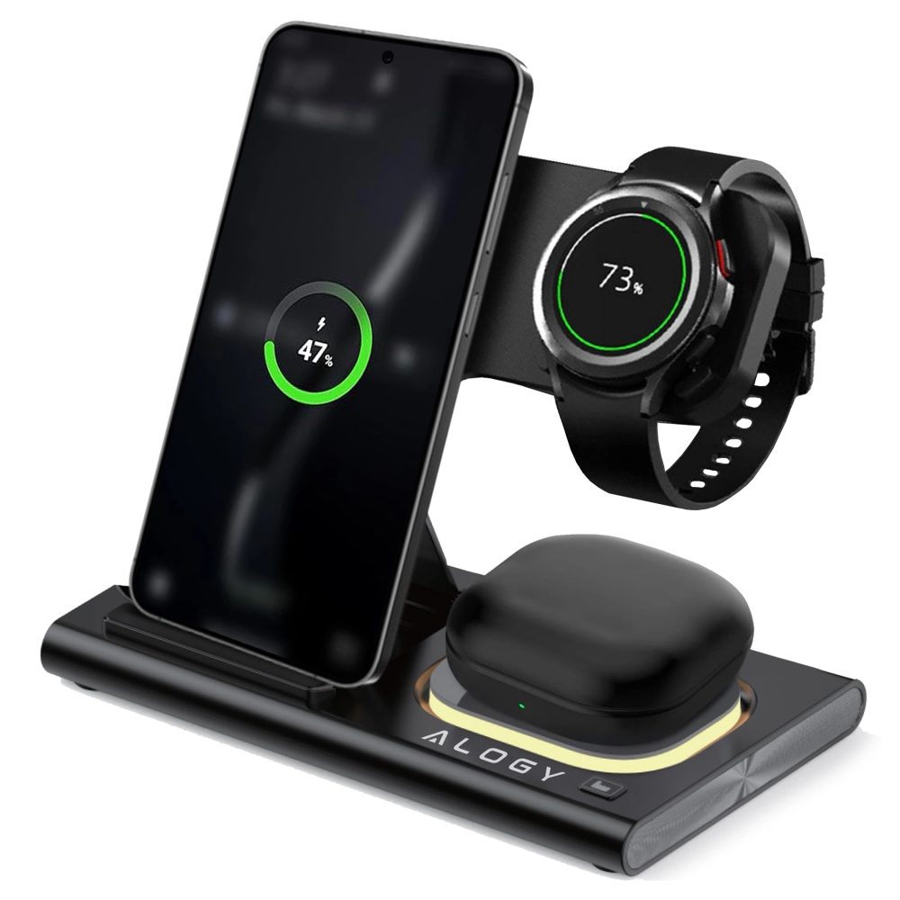 Bezdrátová nabíječka 3v1 pro Samsung, černá