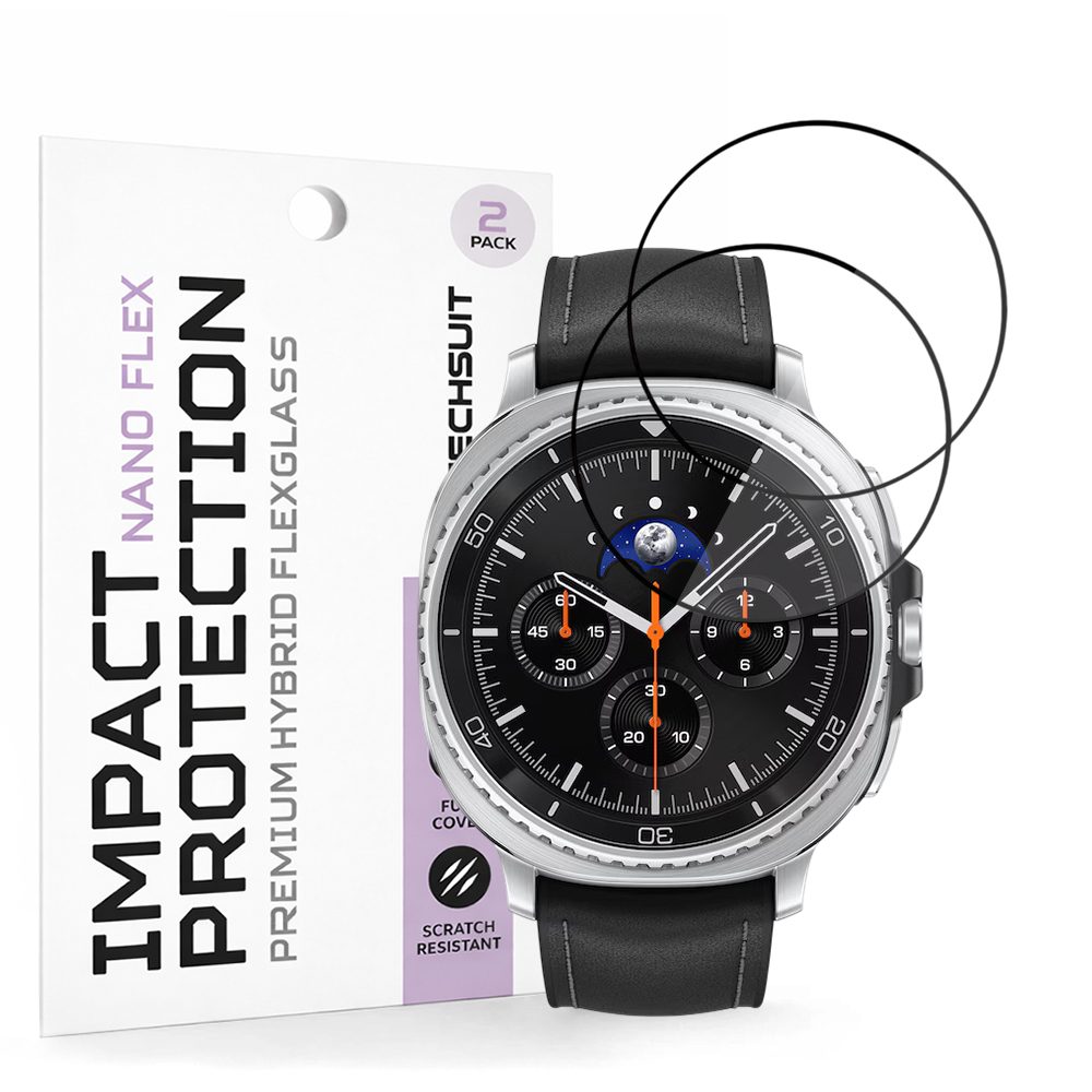Levně Techsuit Nano Flex, Samsung Galaxy Watch8 Classic, 2 kusy, černé