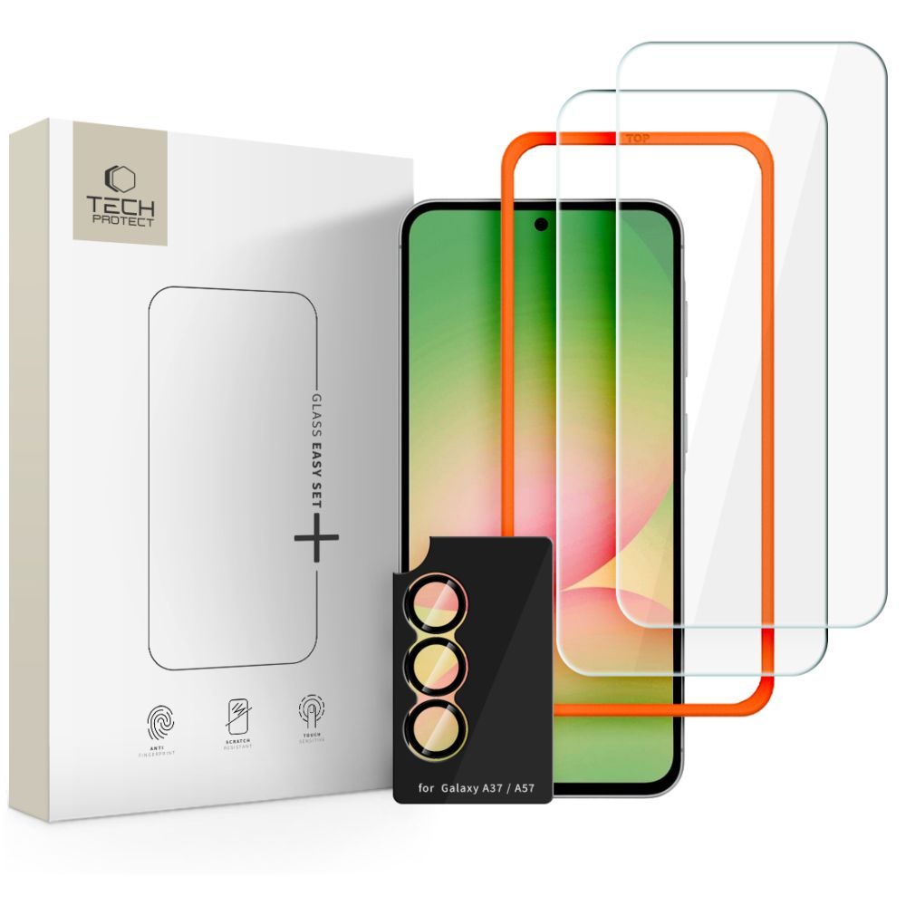 Levně Tech-Protect Easy Set+, 2 tvrzené skla + sklo na čočku, Samsung Galaxy A37 5G