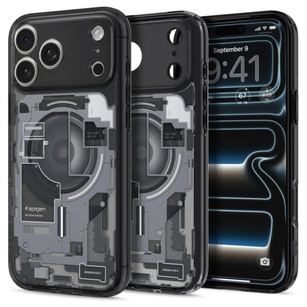 Spigen Ultra Hybrid Mag cu MagSafe, iPhone 17 Pro / 18 Pro, zero one, negru