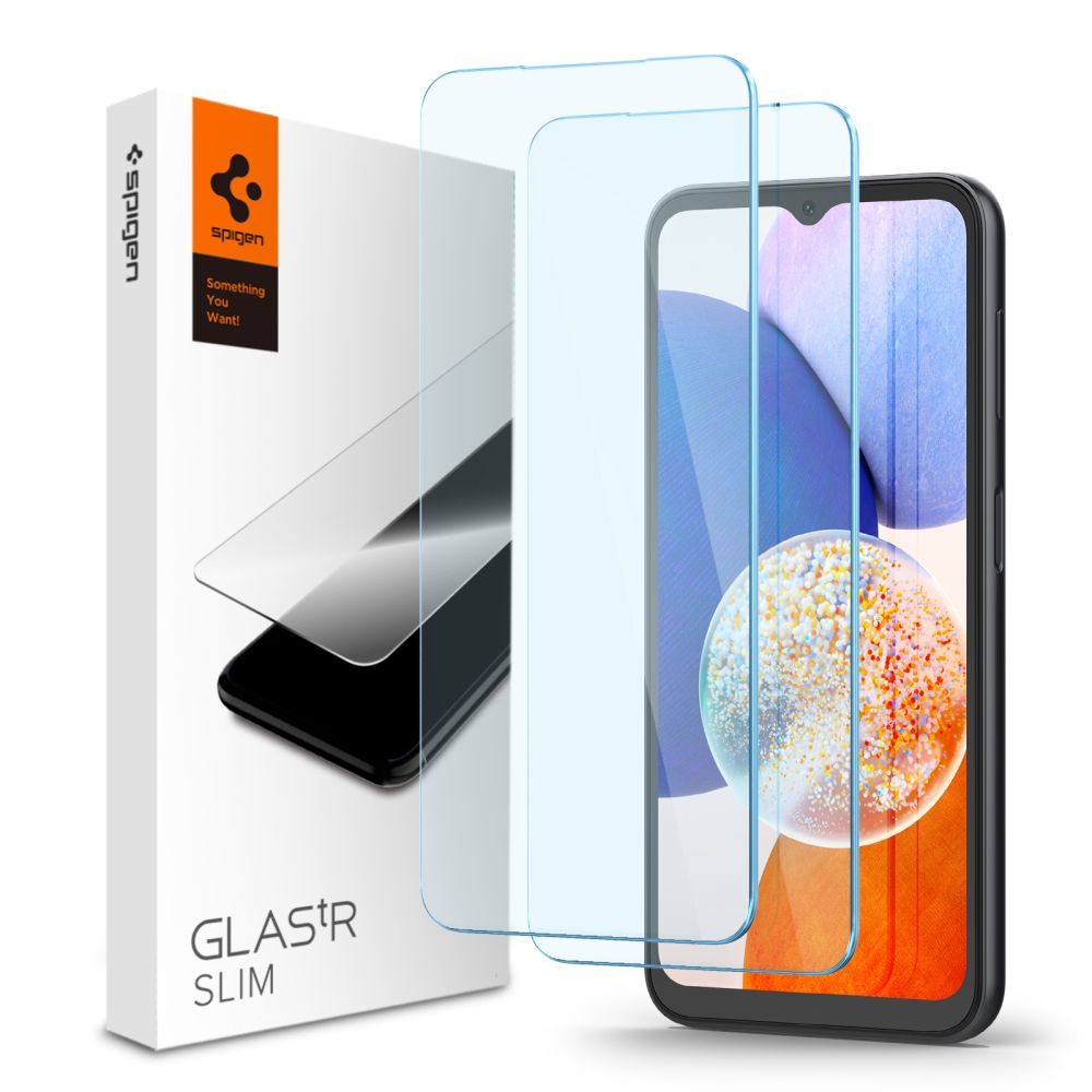 Spigen Glass ALM Glas.TR 2 kusy s aplikátorem, Tvrzené sklo, Samsung Galaxy A14 4G / 5G