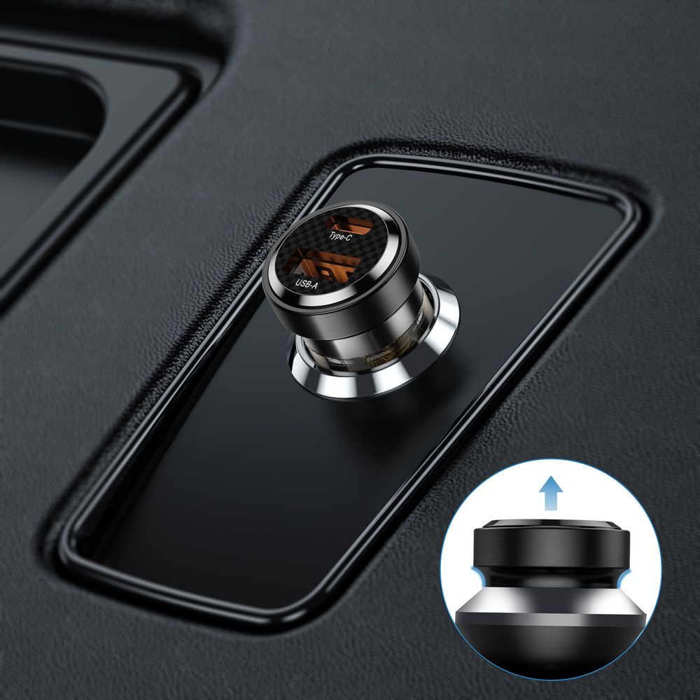 Tech-Protect CC30W 2-portová nabíjačka do auta PD30W / QC3.0, čierna