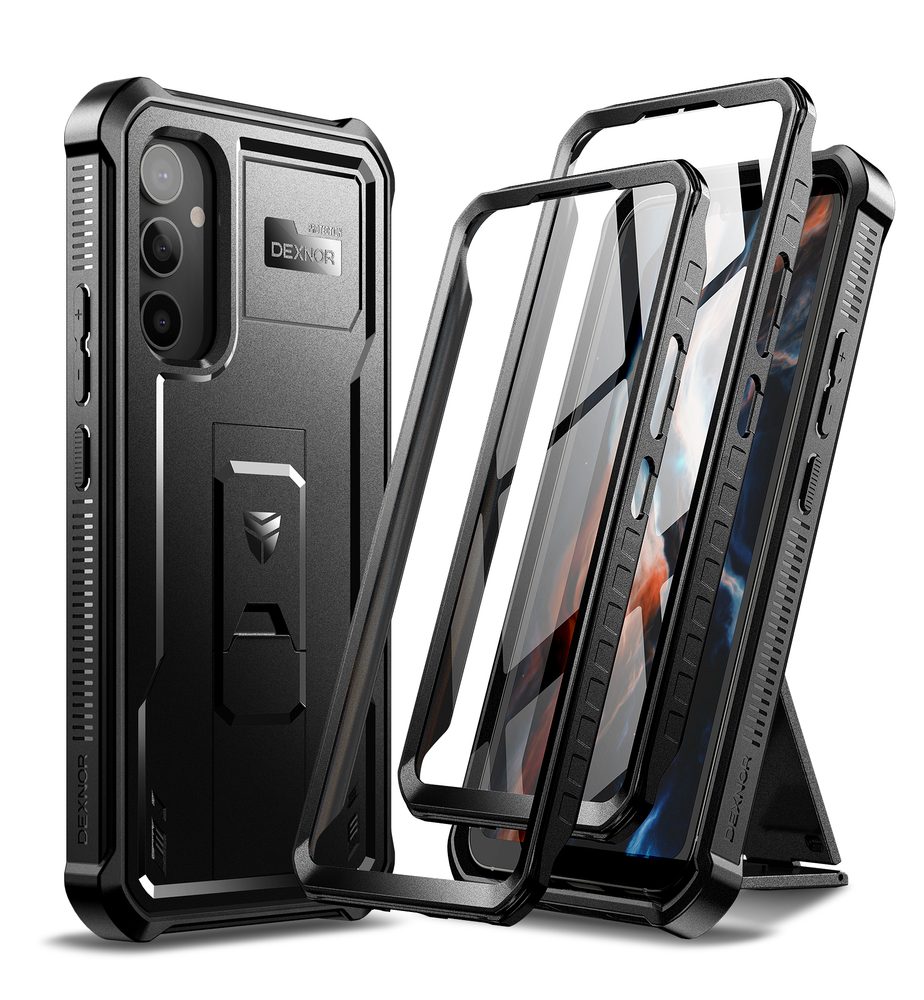 Dexnor 360 Kickstand borító Samsung Galaxy A34, fekete