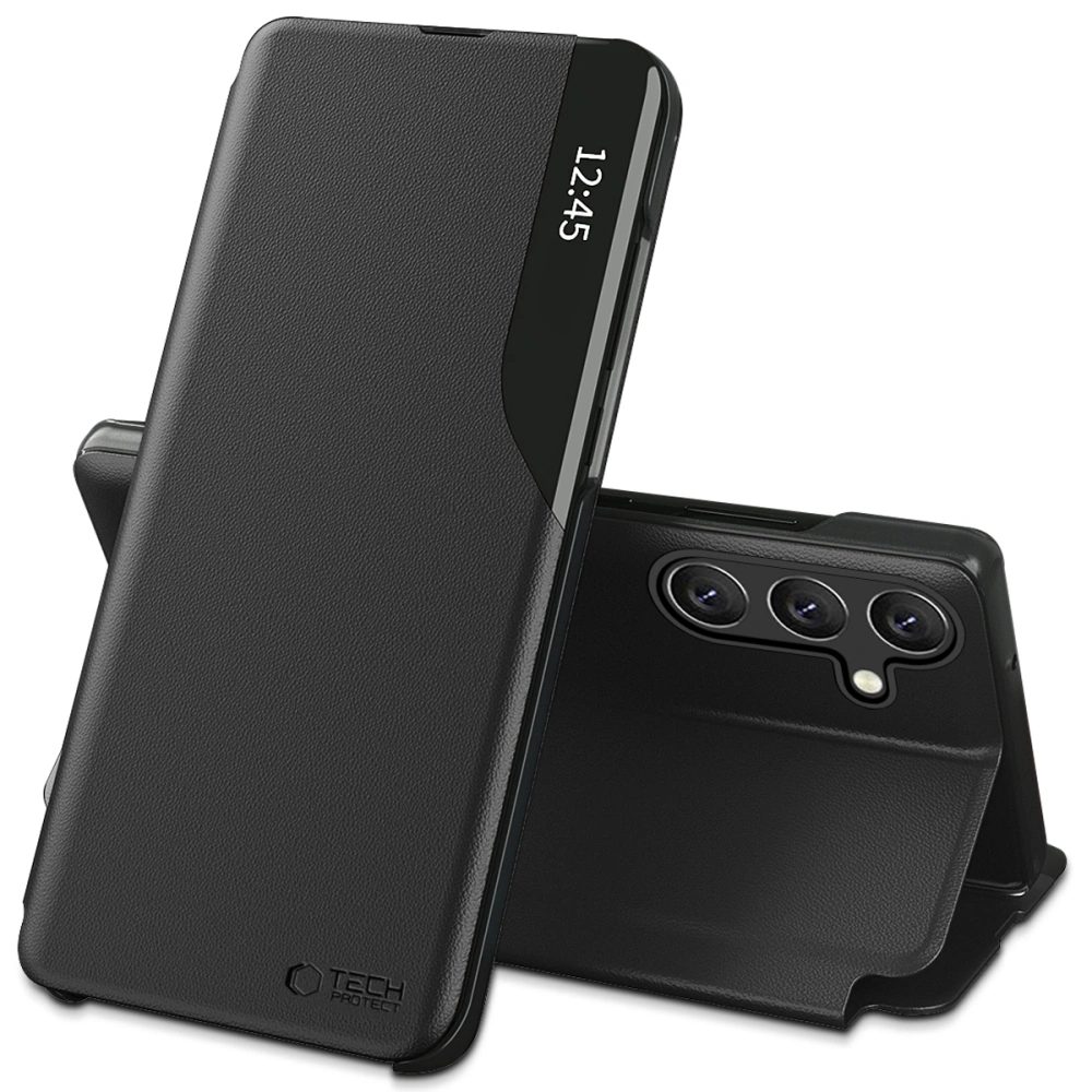 Levně Eco Leather View Case, Samsung Galaxy A56 5G, černé