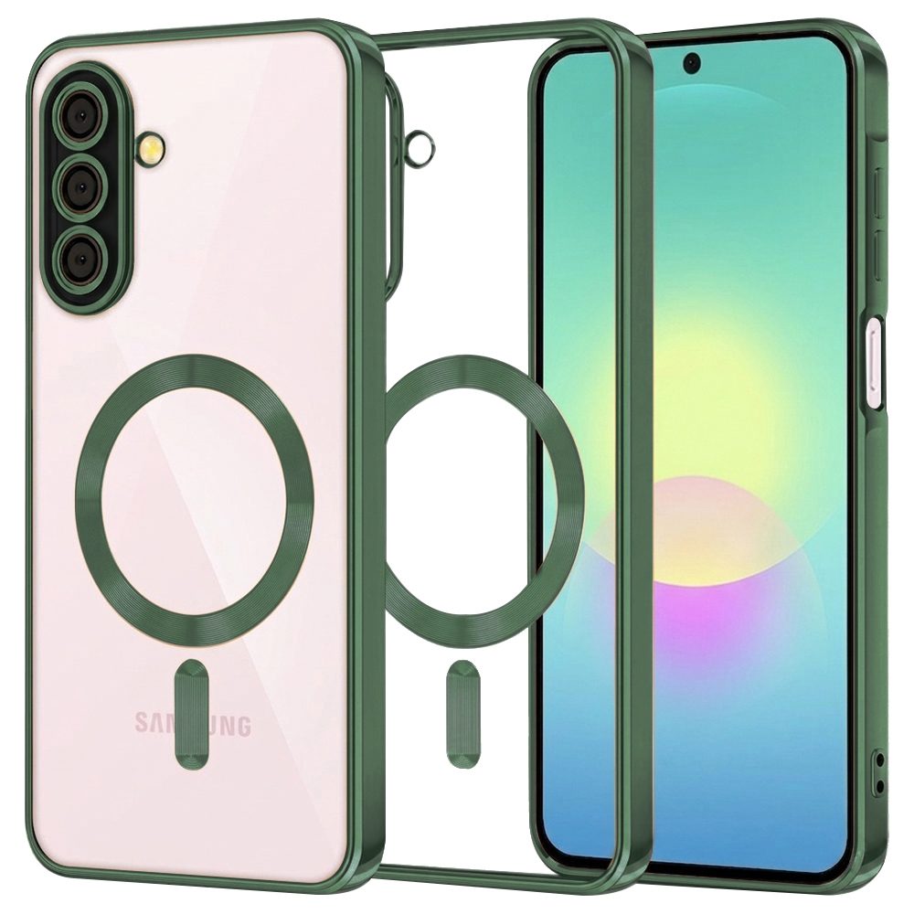 Techsuit Luxury Crystal MagSafe, Samsung Galaxy A27 5G, verde închis