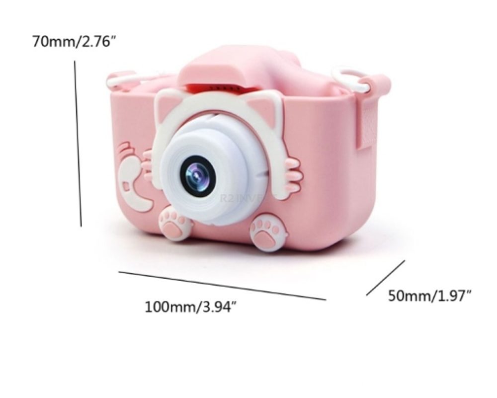 Fotoaparát Pro Děti X5 S Motivem Kočky, Růžový