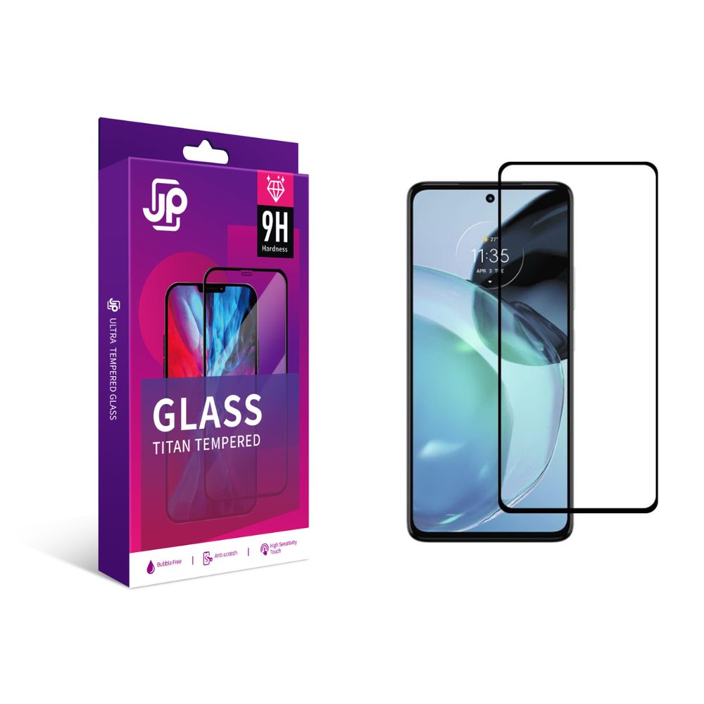 JP Titan extra odolné tvrzené sklo, Motorola Moto G54, černé