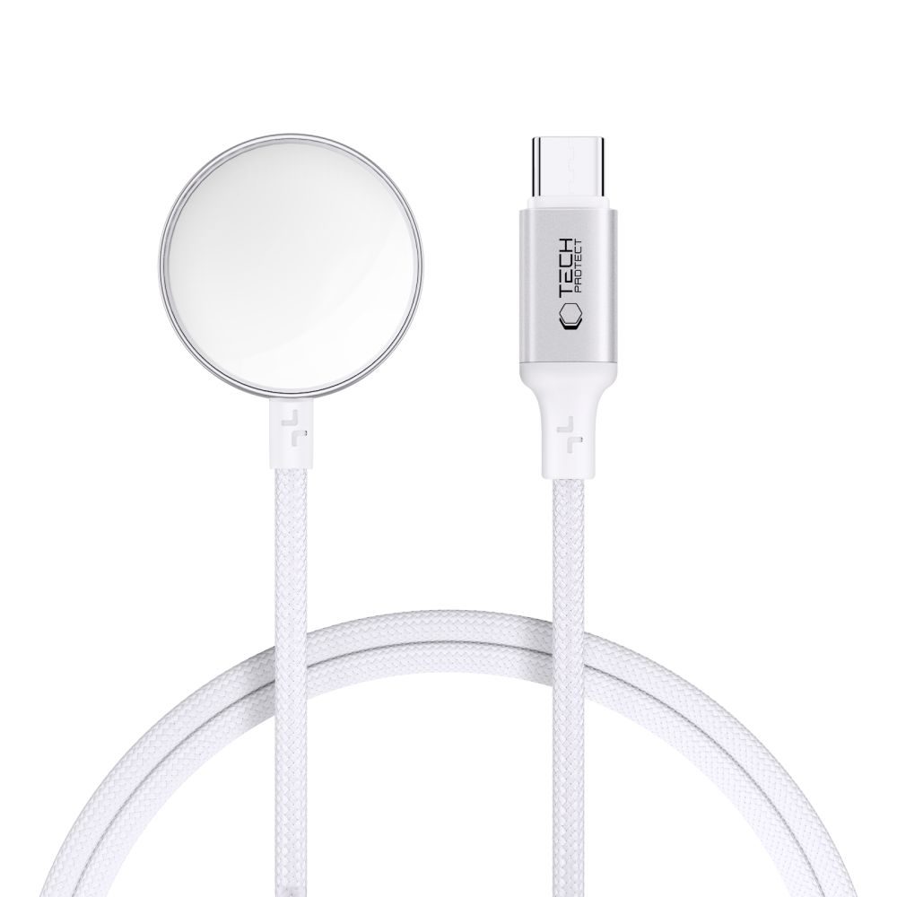 Tech-Protect UltraBoost MC02 mágneses töltőkábel Apple Watch-hoz - USB-C 1 m, fehér