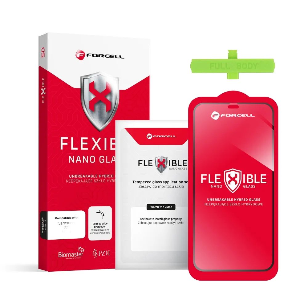 Forcell Flexible 5D Full Glue Hibrid üveg, IPhone Xs Max / 11 Pro Max, Fekete