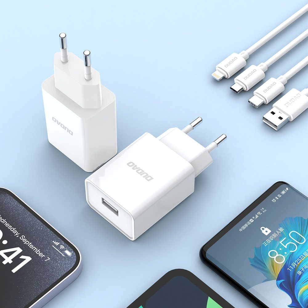 Dudao A4EU nabíjačka USB-A, 2,1A, biela