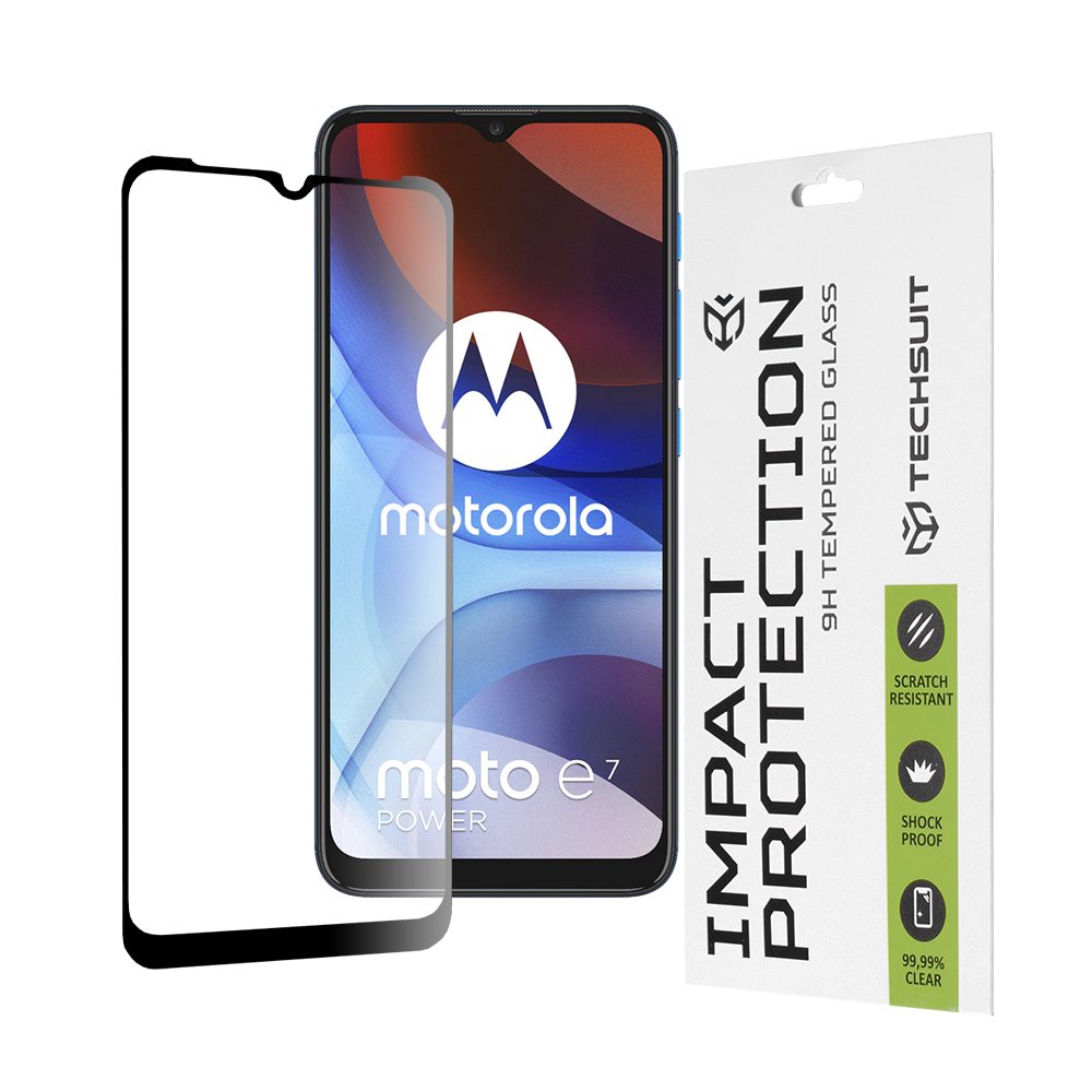 Techsuit 111D Edzett üveg, Motorola Moto E7 Power / Moto E7i Power, Fekete