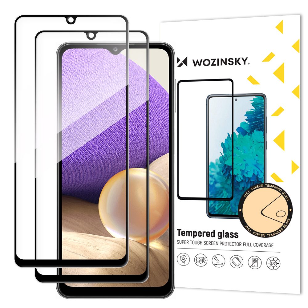 Wozinsky 2x 5D Edzett üveg, Samsung Galaxy A32 5G, Fekete