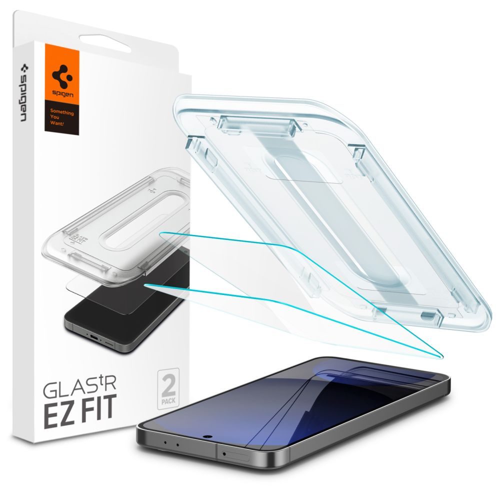 Spigen Glass.TR EZFit applikátorral, 2 darab, edzett üveg, Samsung Galaxy S24 FE