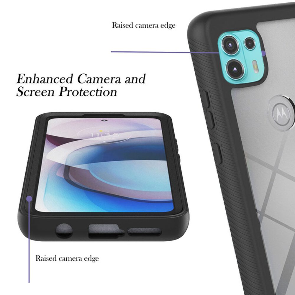 Techsuit Defense360 Pro + Ochranná Fólia, Motorola Edge 20 Lite 5G, čierny