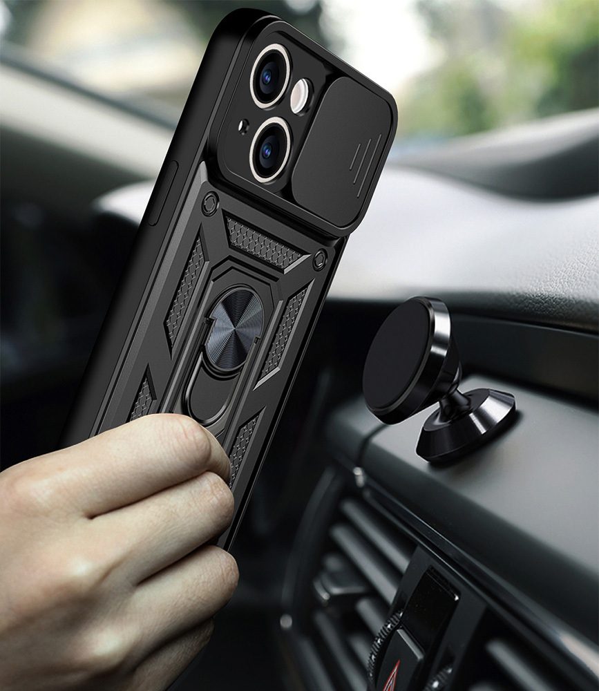 Slide Camera Armor Case Obal, IPhone 11 Pro, čierny