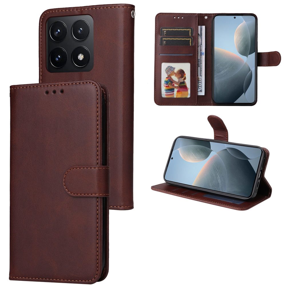 Mágneses tok, Xiaomi 14T, barna
