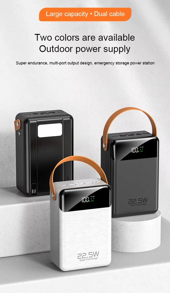 Powerbanka 100 000 mAh, 22,5W Super Fast Charge, čierna