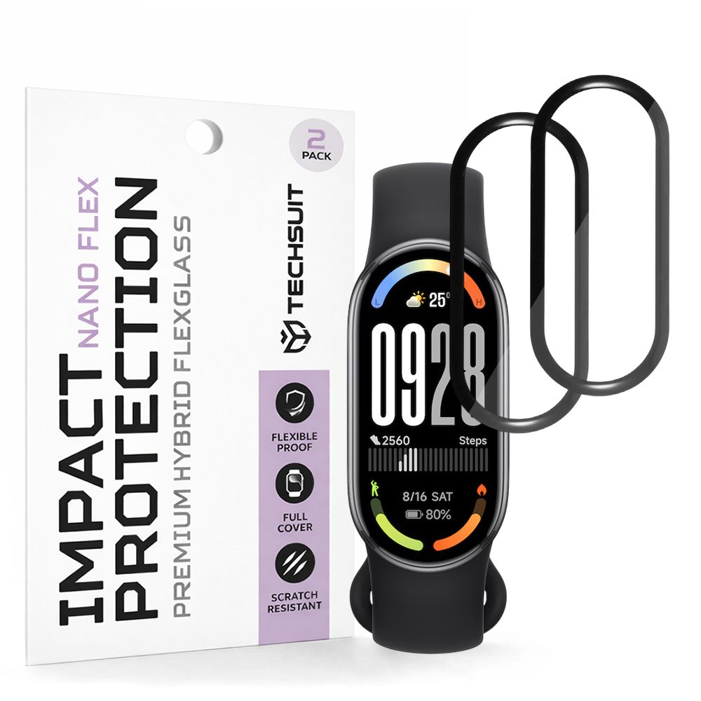 Levně Techsuit Nano Flex, Xiaomi Smart Band 10, 2 kusy, černé