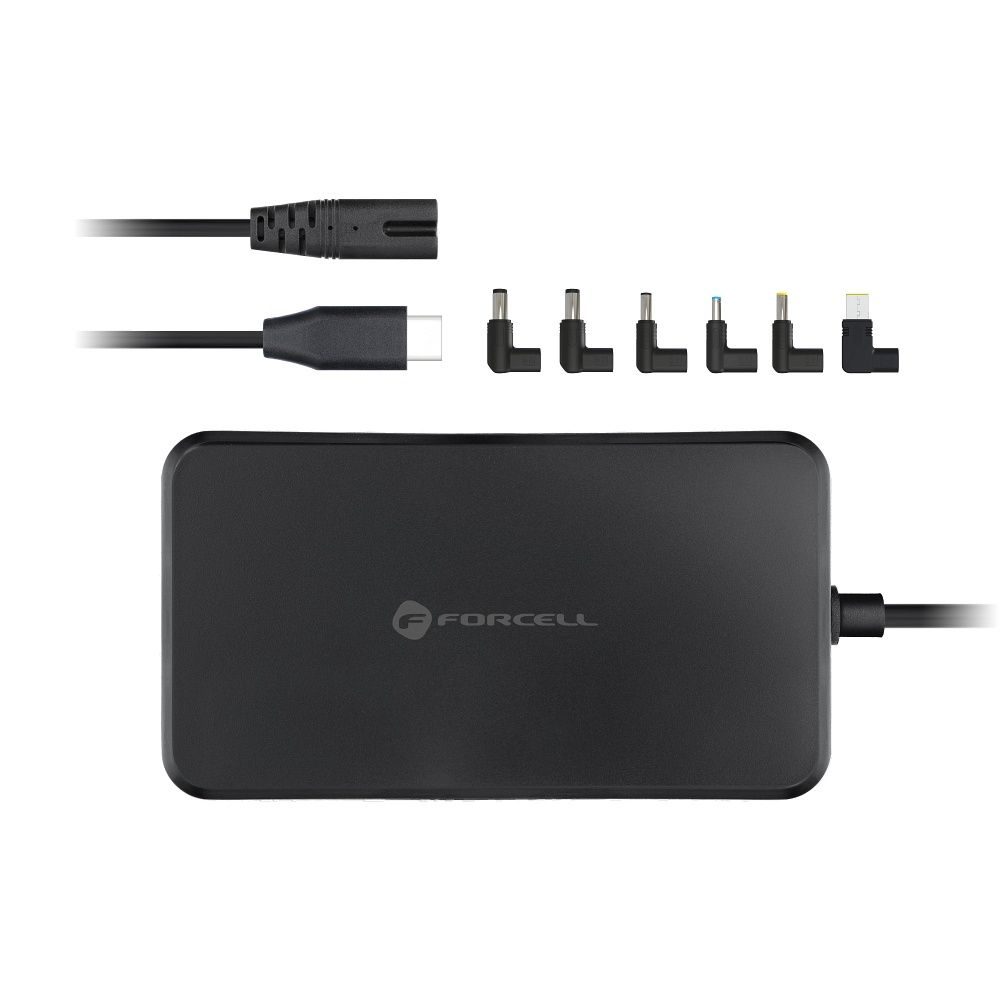 Forcell F-Energy E856 Univerzálny adaptér k notebooku, 90W (6 koncoviek), čierny