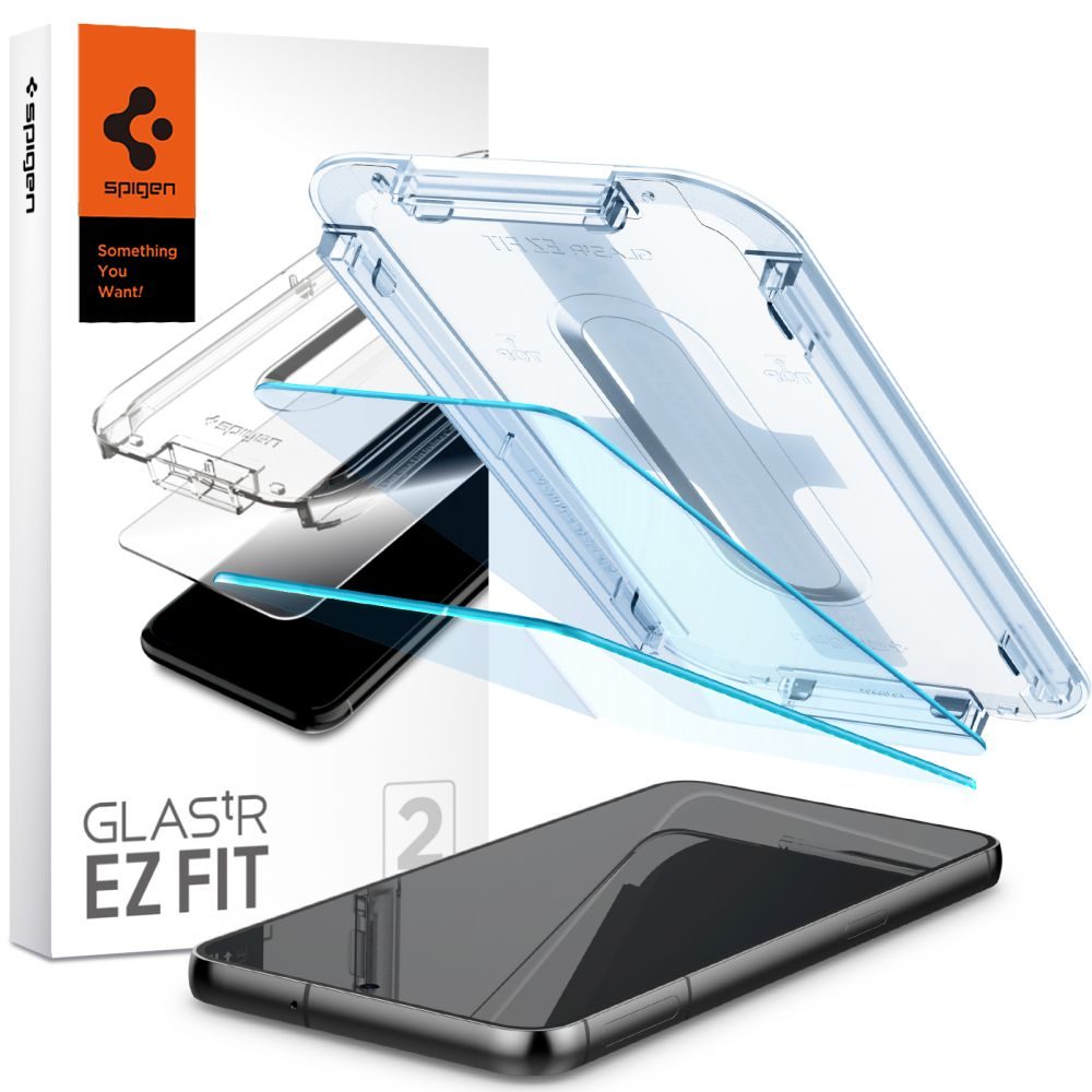 Spigen Glass.TR EZFit Applikátorral, 2 Darab, Edzett üveg, Samsung Galaxy S23