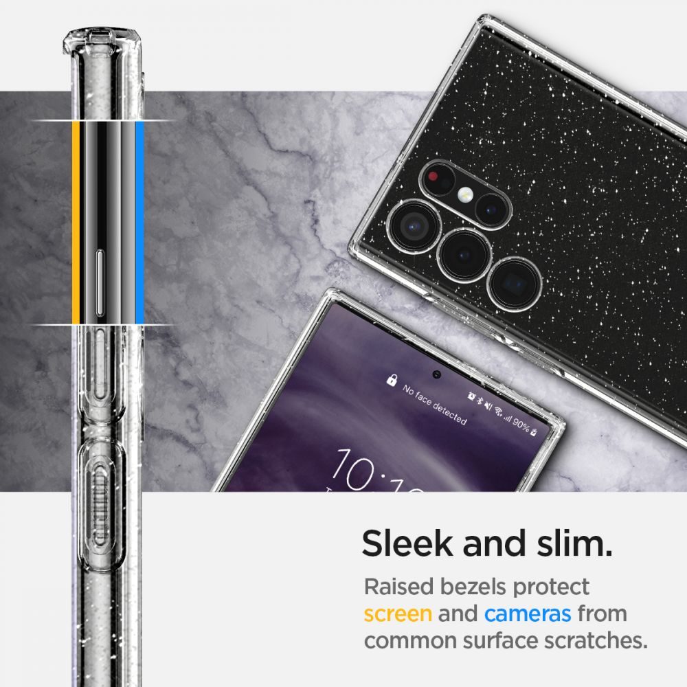 Spigen Liquid Crystal Kryt Na Mobil, Samsung Galaxy S22 Ultra, Glitter Crystal