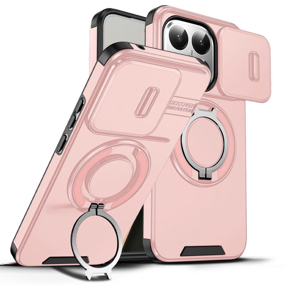 Husă Camslide Stand, Xiaomi 15T, roz