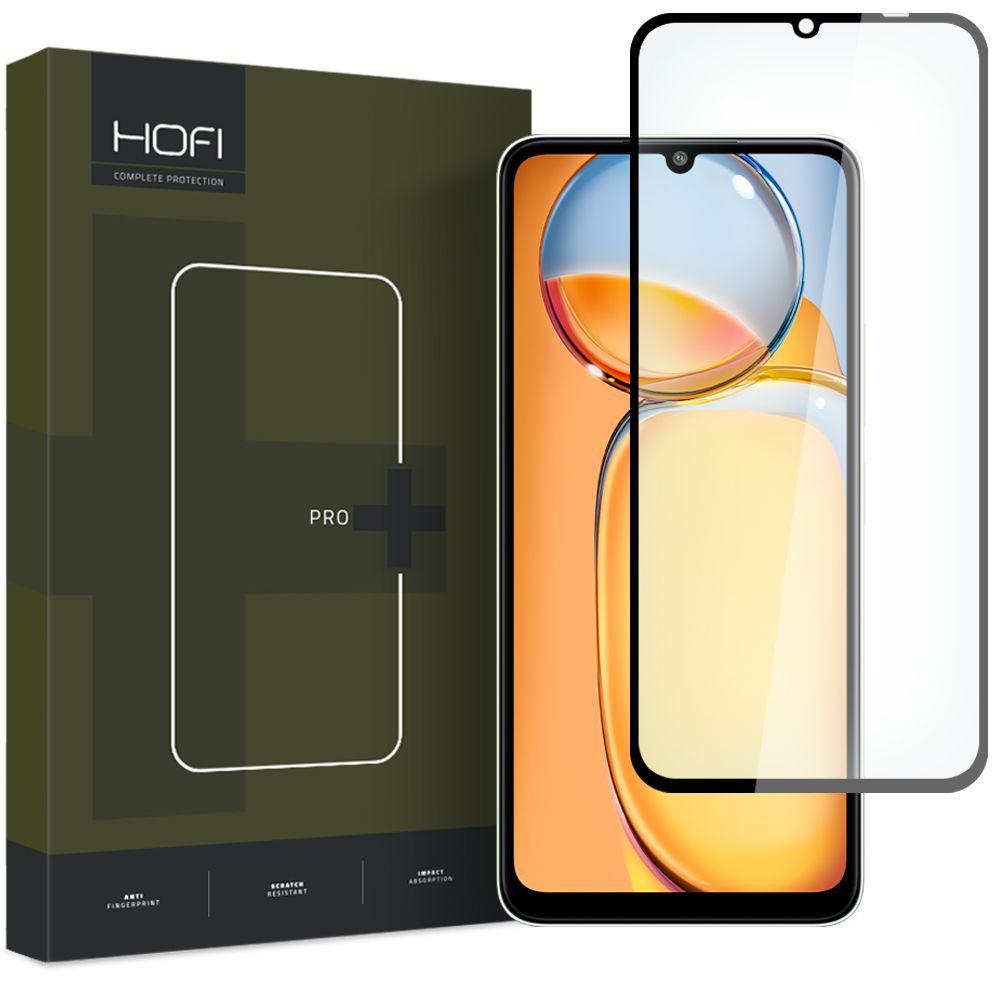 Hofi Pro+ Edzett üveg, Xiaomi Redmi 13C / Poco C65, Fekete