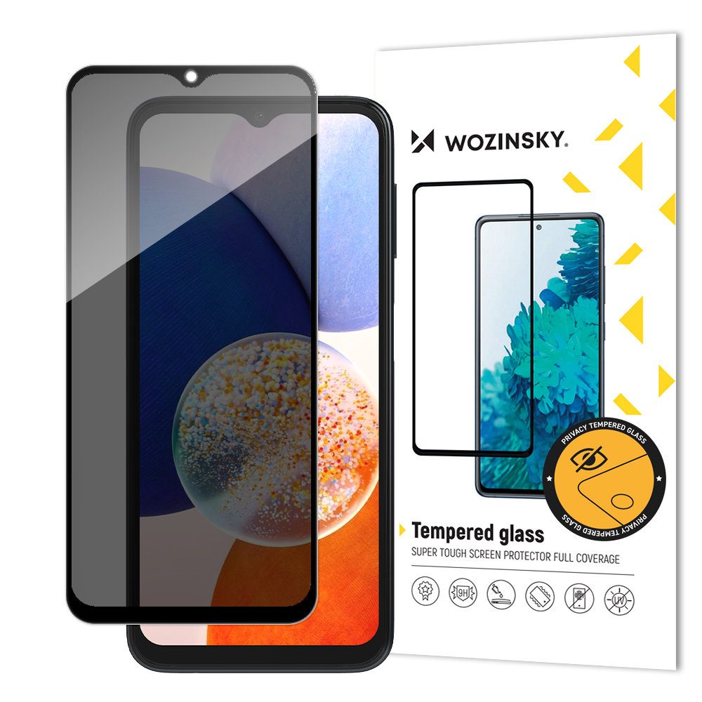 Levně Wozinsky Privacy 5D Tvrzené sklo, Samsung Galaxy A14 / A14 5G