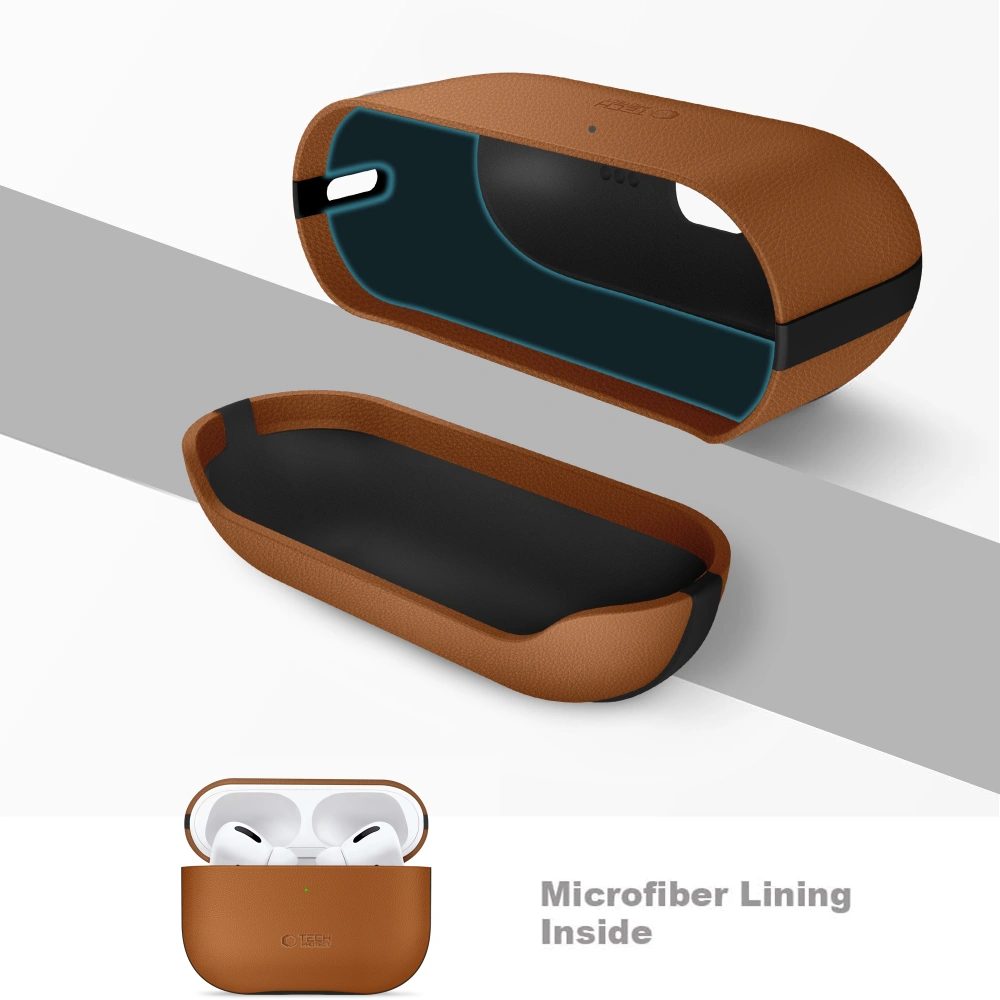 Tech-Protect NaturalFit, Apple AirPods Pro 3, hnedé