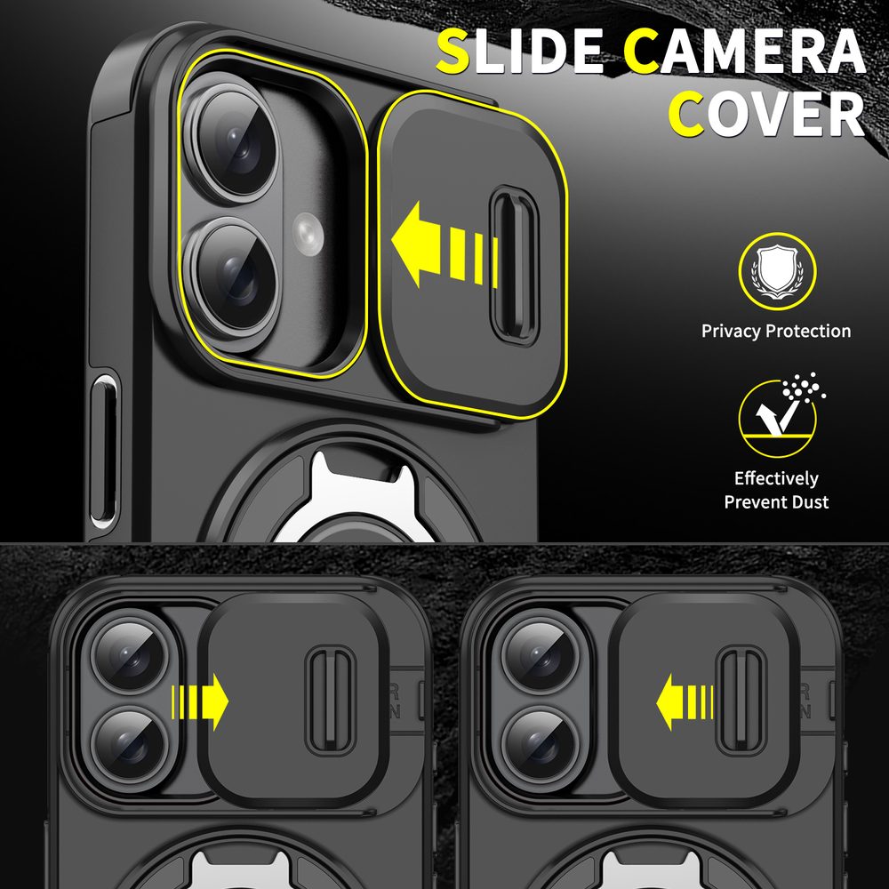Camslide Stand obal, iPhone 16, červený